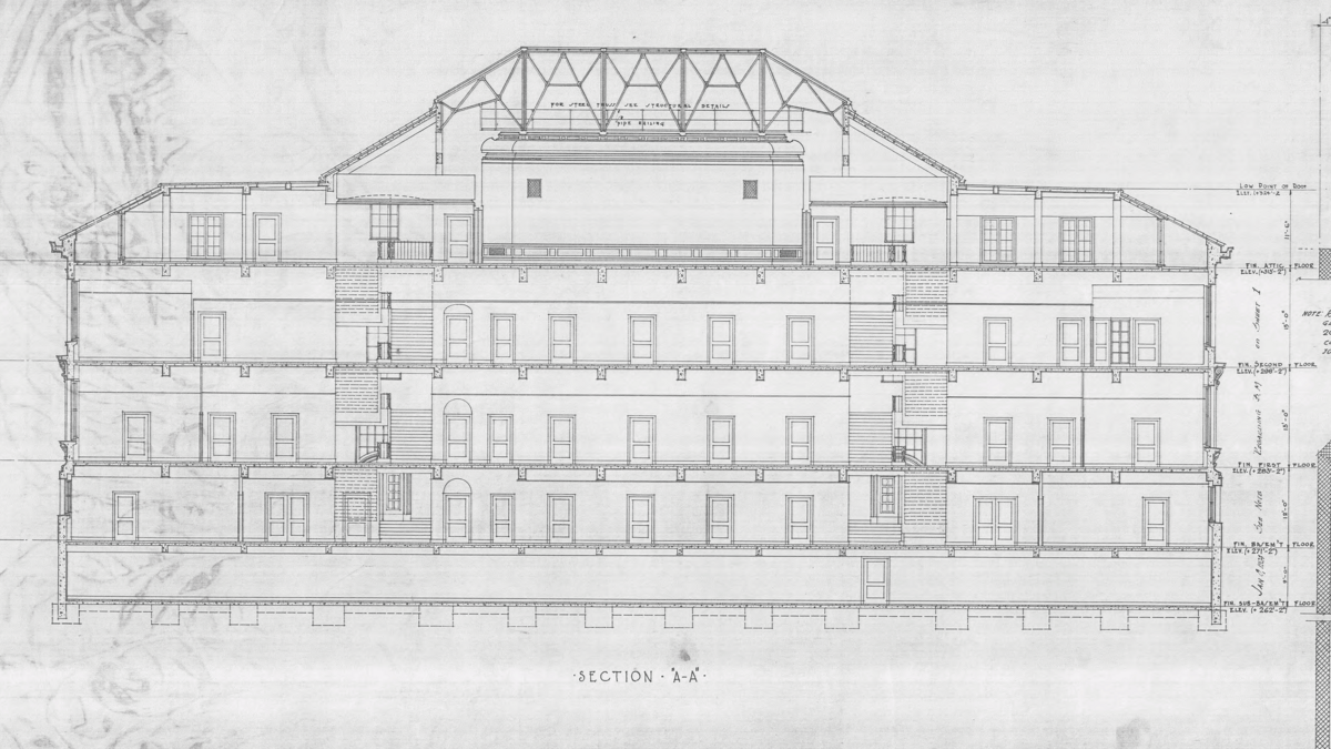Original floor plans of haviland hall