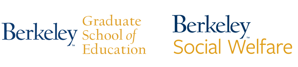 logos of UC Berkeley's Graduate School of Education and School of Social Welfare