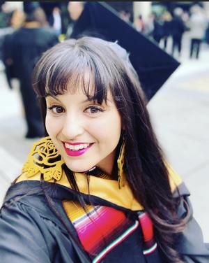 Sylvia Bracamonte at commencement, May 2019