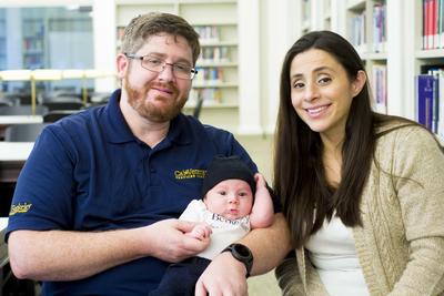 Matthew Smith with his son Alexander and partner Maria